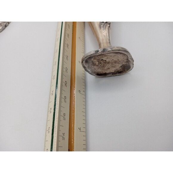 Vintage StanHome Silver Plated Nouveau Style Salt/Pepper Shakers Gold/Silver Set - Picture 10 of 10